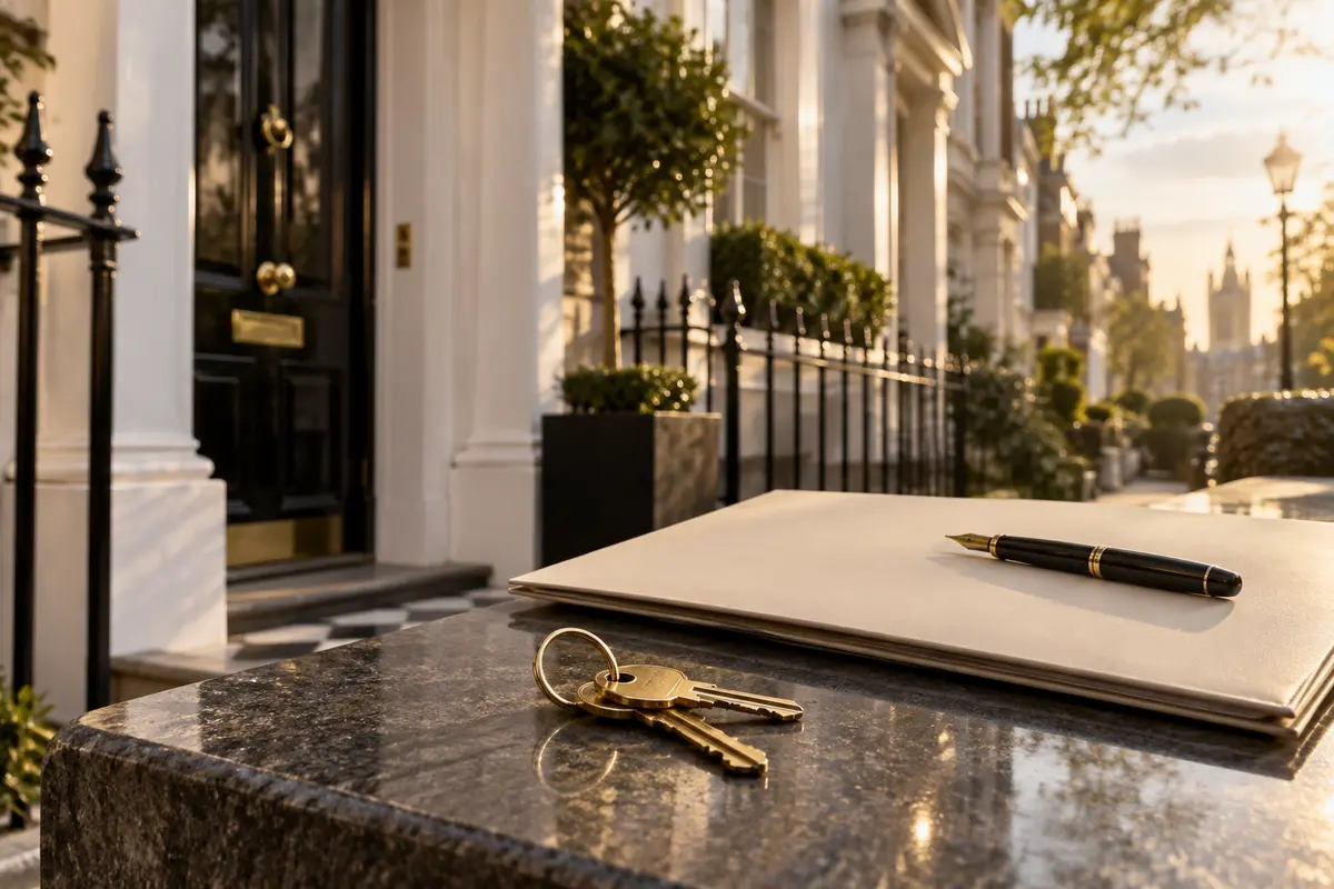 Property keys and documents outside a London property